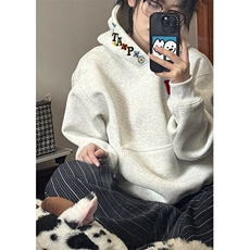 秋冬季新款青少年简约刺绣套头男女款休闲宽松连帽卫衣WH01，男装卫衣，星座1116A（原606A-3）