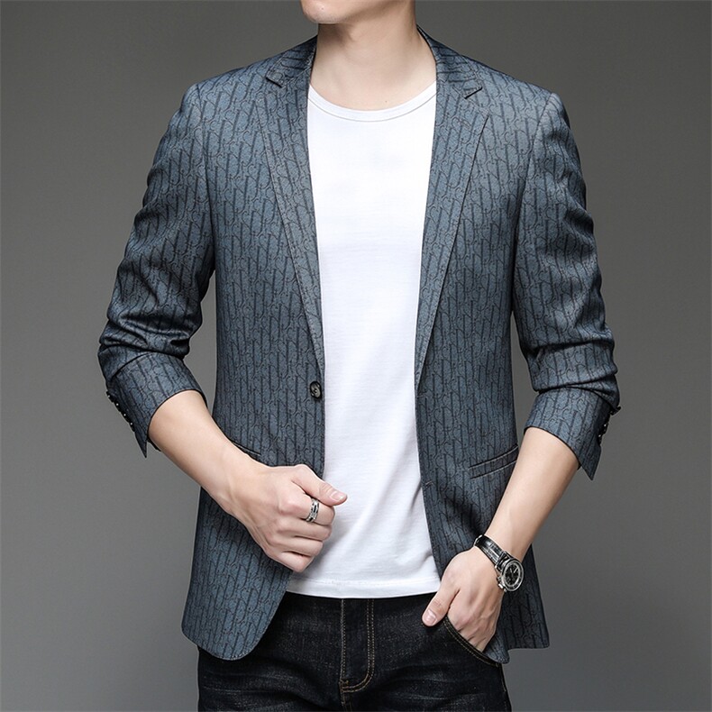 X2212钱塘2020-2新款时尚潮流男装西服休闲百搭薄款单西外套P142，男装西服，钱塘207-2