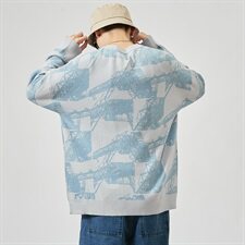 2021春秋季新款男士圆领印花套头毛衣外套M113/P65，男装针织衫/毛衣，星座608A