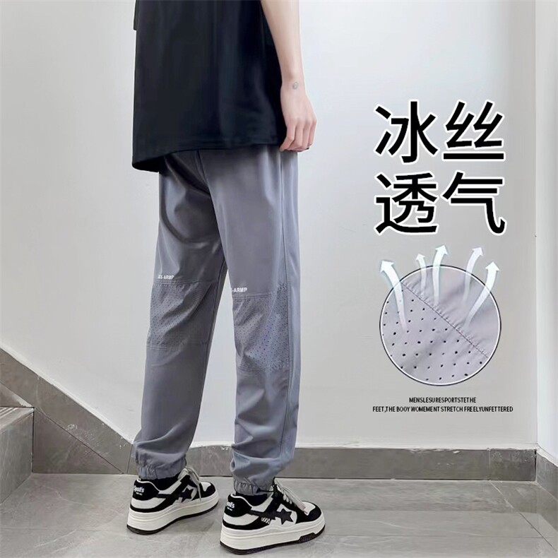 休闲裤男韩版潮流帅气百搭2026春夏季ins宽松百搭束脚裤K3437-P33图片