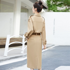 高级感长袖西装裙女2024春秋季新款气质通勤收腰系带风衣式连衣裙，女装连衣裙，辉煌依升