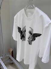 天使雕像印花T恤，女装T恤，AUDREY WANG
