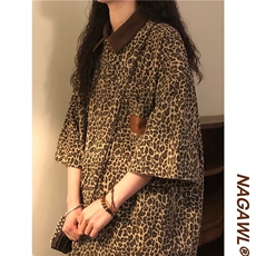 M993-P30衬衫女短袖夏季潮牌痞帅高级感翻领衬衣设计感情侣装，男装T恤，电商B323A