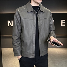 90白鸭绒翻领轻薄款皮衣加厚男装羽绒服外套C317-Y9795-P235，男装皮衣，电商C317