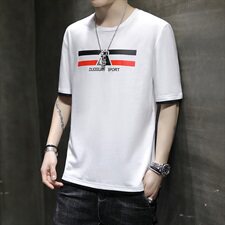 夏季新潮款韩版男士运动休闲体恤纯色薄款大码T恤短袖男T，男装T恤，电商A441
