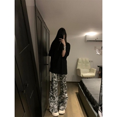 【有货】迷彩工装裤男款直筒宽松破坏感帆布裤子N0089LL-特P55，男装工装外套，星座1007（原301D）