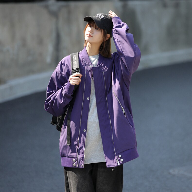 新款中性风个性棒球服宽松二开夹克男DSA157B-J220-P80,男装夹克,电商A157B