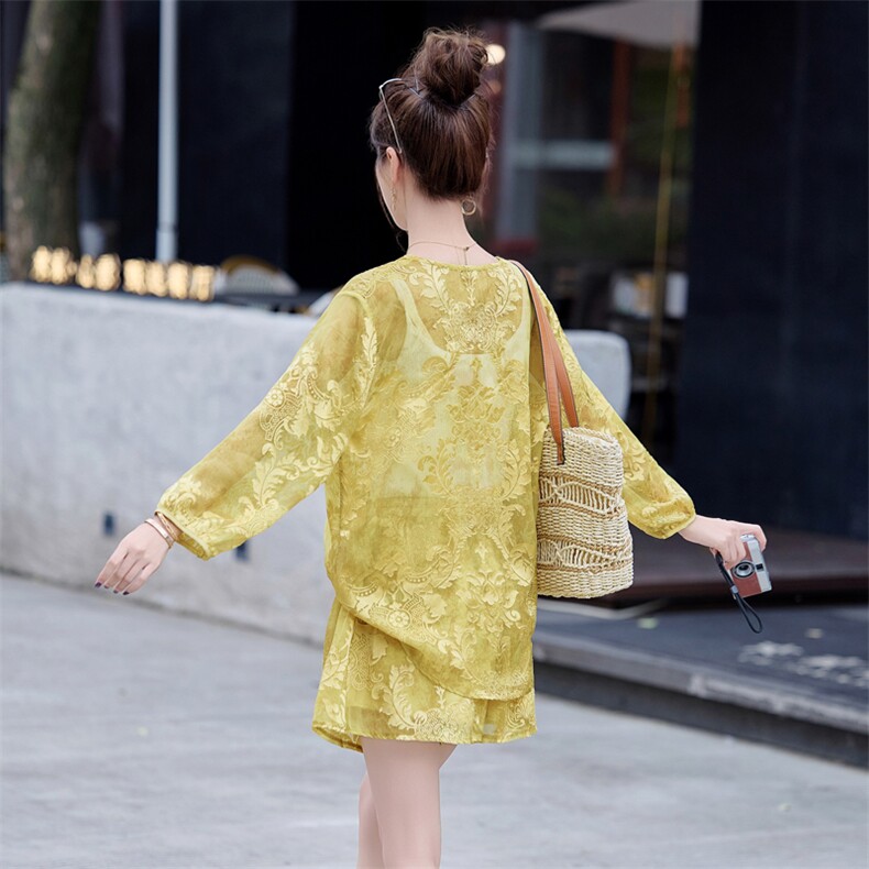 2025夏装新款新中式提花两件套,女装套装/套裙,曼琳思菲