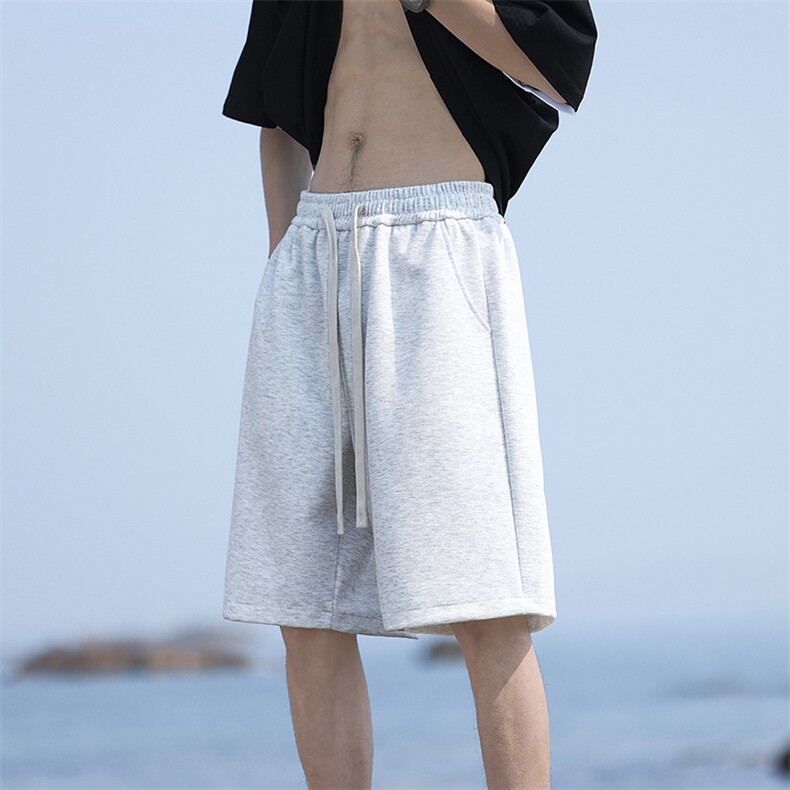 夏季短裤男美式复古重磅纯色宽松运动五分裤DSA157B-DK9125-特P25图片