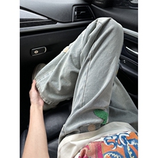 1014-1-KZ254-P45-美式高街植绒绣花牛仔裤男，男装牛仔裤，星座1014-1