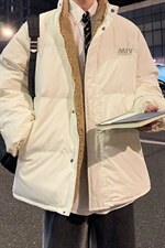 两面穿羊羔绒衣男秋冬ins袄外套加厚宽松立领服W2326-P78，男装棉衣，星座512-4