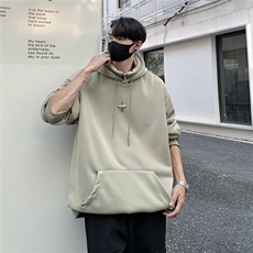 情侣秋冬美式复古假两件加绒加厚连帽卫衣半拉链外套D318-1P78，女装短外套，电商A335-1（原A458）