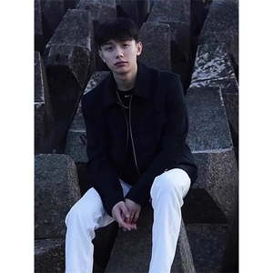 网图有货 黑色垫肩行政夹克外套男J707-常规款P50 J708垫肩款P55图片