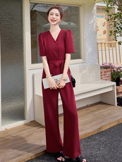 黑色工装连体裤女夏新款宽松高腰炸街网红直筒休闲连衣裤子，女装连体裤，微微衣阁