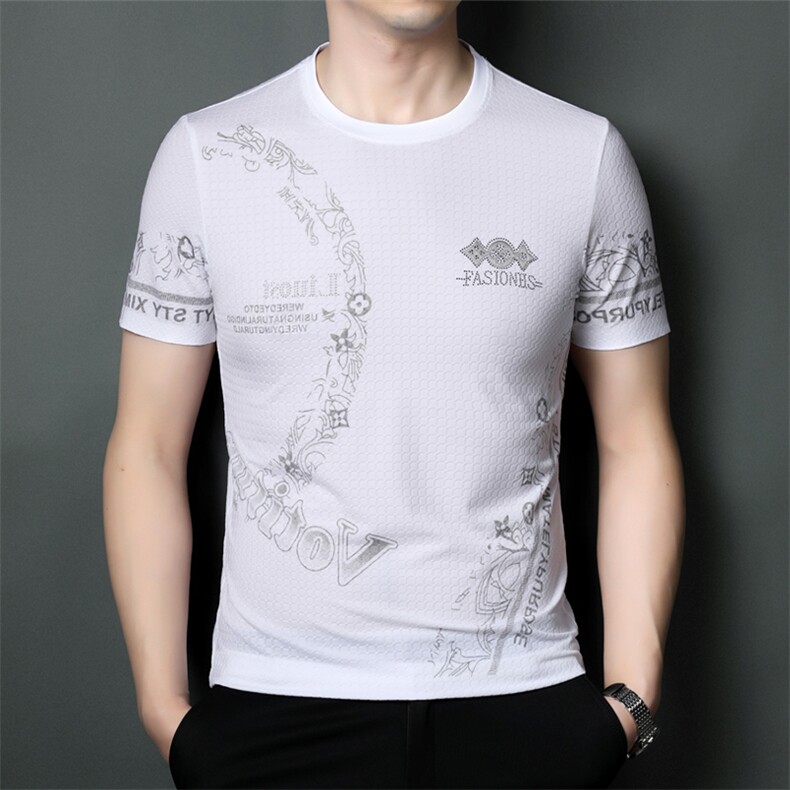SQY9817男式2023年夏季新款T恤男短袖商务时尚休闲体恤男装P55,男装T恤,电商B360