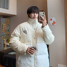 直播品质！提花拼接加厚休闲棉衣潮流痞帅MY260-P115控158，男装棉衣，电商B370