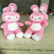 粉色可爱兔子萌软十寸毛绒玩具厂家直销