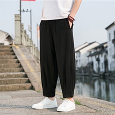 2023春夏风盘扣休闲裤男宽松抽绳九分裤长裤A203-6601P75，男装休闲裤，星座815（原A203）