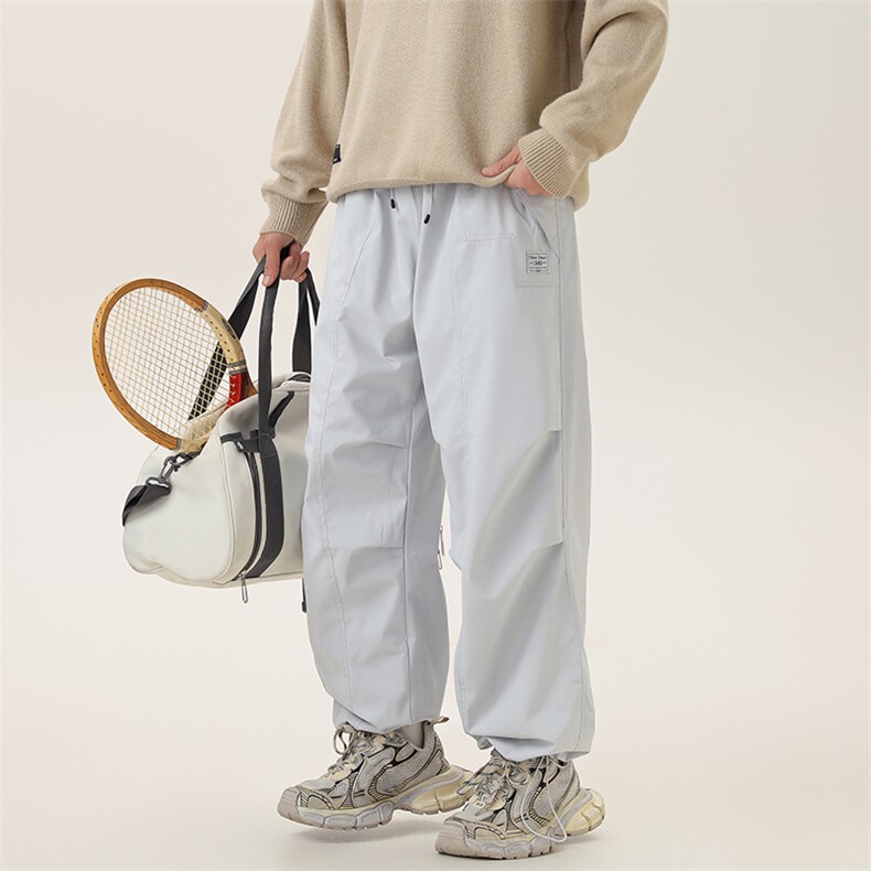 2025冬季新款男装日系宽松加绒加厚运动休闲棉裤束脚卫裤P982-F89，男装休闲裤，电商A101（原外27）