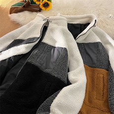 86901-P88羊羔毛棉服男士秋冬季加绒加厚棉袄冬装男生棉衣外套，男装棉衣，电商D310B
