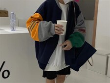 秋冬新款拼色外套，其它，Fairy mall