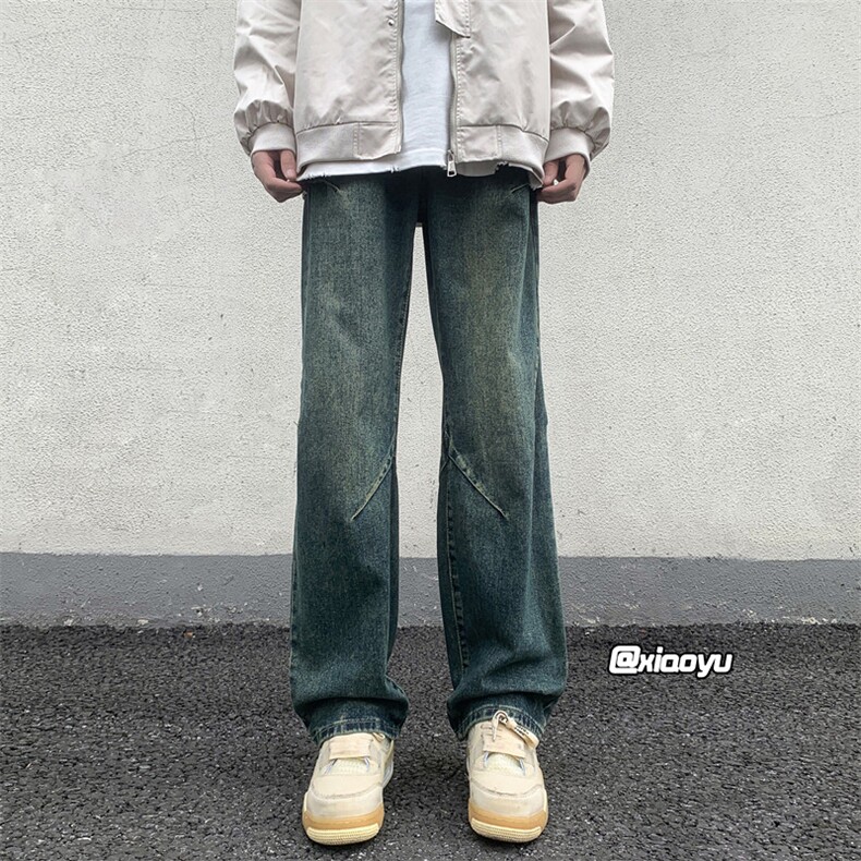 XZ616秋季新款复古设计感牛仔裤休闲长裤TY969P65控78,男装牛仔裤,星座512A（原616）