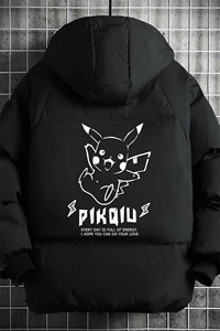 控128加绒面包服男大码羊羔毛衣男MY16078-P100图片