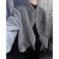 皮草皮毛一体外套2025冬新款长款加厚毛毛外套大衣仿水貂毛My662，男装毛呢大衣，星座903-1