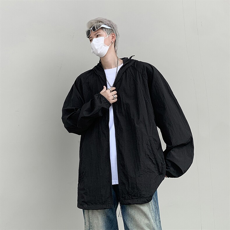 男冰丝防晒服夏季宽松透气防晒衣户外休闲薄外套F09317-P45,男装防晒衣,星座308B-2
