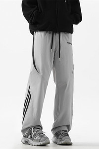 秋季新款拼接字母刺绣条纹冲锋裤无影墙 XZ604-KG93-特P40控78图片