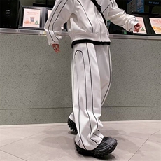 时尚高级感休闲运动套装男春秋宽松短款开衫夹克阔腿裤潮两件套男，男装夹克，星座715-4