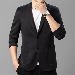 秋冬季新款中年西装领爸爸商务男装单件男西服ASD95209-P270图片