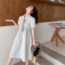 少女风浅绿色连衣裙女夏2025新款显瘦百搭小个子韩系穿搭独特别致，女装连衣裙，2C261