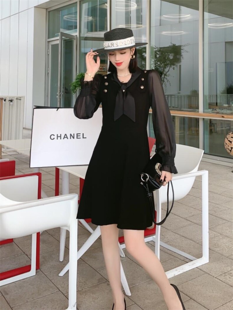 秋冬打底连衣裙，女装连衣裙，蕃米莉