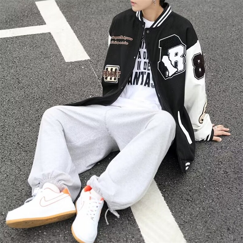 拼色棒球服男士2023新款春秋季美式潮牌ins宽松夹克HY622,男装夹克,星座1116-2