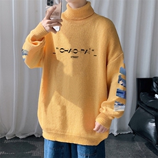 ！2023秋冬新款男士高领毛衣潮牌百搭针织衫上衣毛线M706P60，男装针织衫/毛衣，电商B220