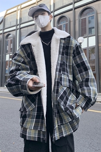 羊羔毛加绒加厚棉服外套男冬季百搭情侣棉衣 M166 P115 控148图片