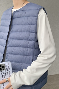 8XL-M 轻薄羽绒服马甲男背心内胆90白鸭绒马夹外套YRFC07P98控138图片