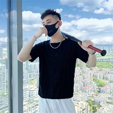 夏季破洞T恤男穿搭短袖体恤潮流帅气2023半截袖衣服半袖tT236，男装T恤，星座1116A-2（原606A-1）