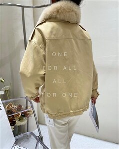 狐狸毛领派克,其它,虹朵朵