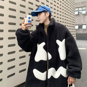 517A-8-Y903-P128 现货刺绣小恶魔羊羔毛棉衣加厚外套图片