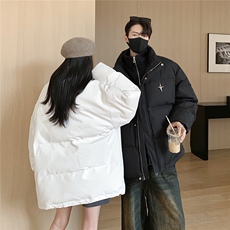 23冬装新款美式假两件四角星棉服情侣棉衣面包服外套男D331P138，男装棉衣，电商A335-1（原A458）