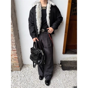 一件过冬 1500G环保狼毛三防面料狼王短宽座山雕棉服JM006-P128图片