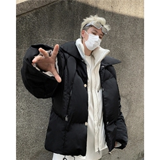 【有货】DM8032-P108冬季拼接假两件棉衣男亮面双层加厚宽松棉服，男装棉衣，星座603-2