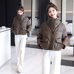 2024年冬季新款现货免洗柔软皮加厚立领面包服韩版小个子羽绒服图片