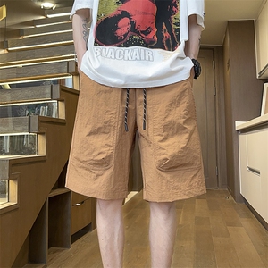港风工装休闲裤高街五分裤宽松沙滩裤直通短裤DK210 P32图片