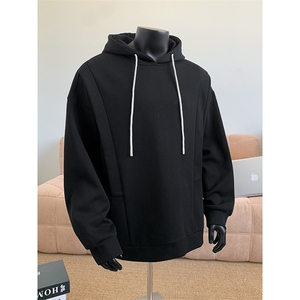 WY5001/P65春装新款高品质不起球连帽个性卫衣男潮流宽松上衣外套图片