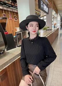 蕾丝加绒加厚小衫图片