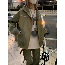 【有货】DW80-P65飞行夹克男2025春秋新款美式复古翻领棒球服外套，男装夹克，星座603-2