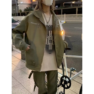 【有货】DW80-P65飞行夹克男2025春秋新款美式复古翻领棒球服外套图片